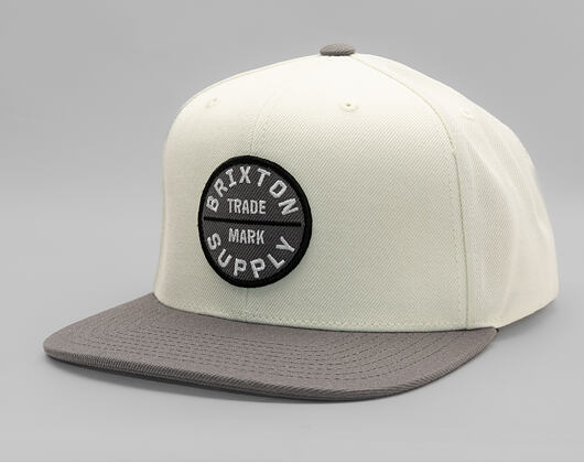 Kšiltovka Brixton - Oath Iii Snapback - Charcoal/Off White