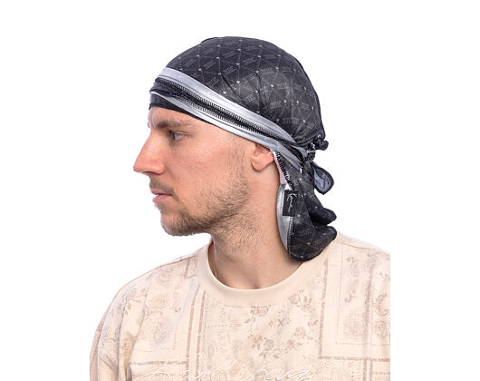 Šátek Karl Kani - Kani Monogram Aop Durag - Black / Grey