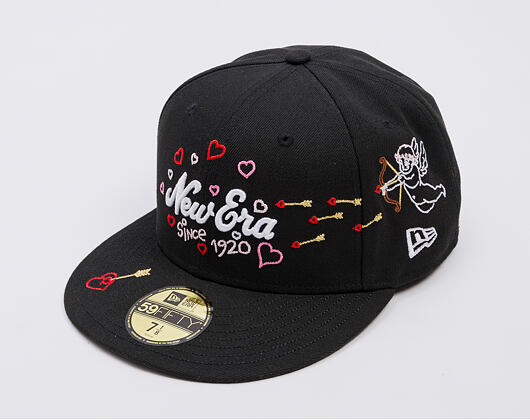 Kšiltovka New Era - Vday Scribble 59FIFTY - Black / White / Scarlet