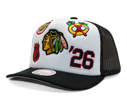 Kšiltovka Mitchell & Ness - Gridlock Trucker - Chicago Blackhawks - White