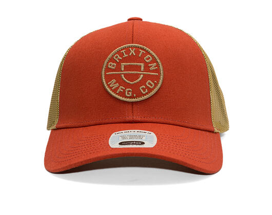 Kšiltovka Brixton - Crest X Mp Mesh Cap - Phoenix Orange/Mojave