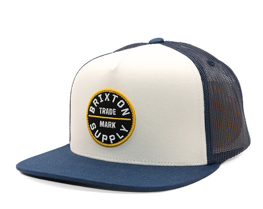 Kšiltovka Brixton - Oath Mp Trucker Hat - Mood Indigo/Off White/Mood Ind