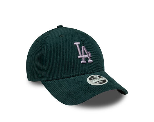 Dámská Kšiltovka New Era - MLB Cord 9FORTY - LA Dodgers - Dark Green / Lavender