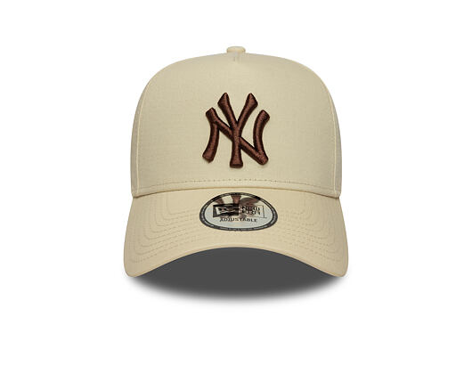 Kšiltovka New Era - MLB League Essential 9FORTY A-Frame - NY Yankees - Cream / Auburn