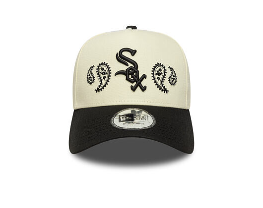 Kšiltovka New Era - MLB Paisley Bandana 9FORTY A-Frame - Chicago White Sox - Cream / Black