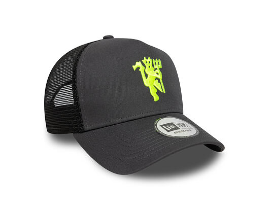 Kšiltovka New Era - Seasonal 9FORTY Trucker - Manchester United FC - Graphite / Cyber Yellow