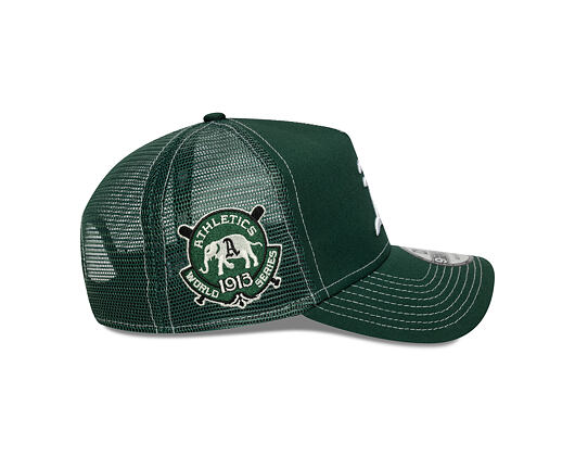 Kšiltovka New Era - MLB Contrast Stitch WS Retro 9FORTY Trucker - Oakland Athletics - Dark Green