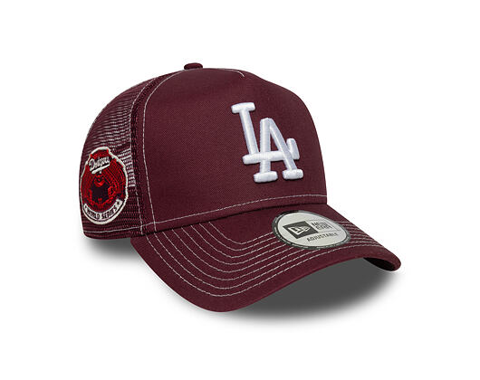 Kšiltovka New Era - MLB Contrast Stitch WS Retro 9FORTY Trucker - LA Dodgers - Burgundy