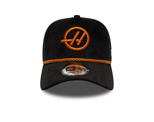 Kšiltovka New Era - F1 Cord 9FORTY Trucker - Haas Formula 1 - Black