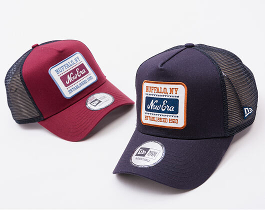 Kšiltovka New Era - Buffalo Patch 9FORTY Trucker - Navy / Blue