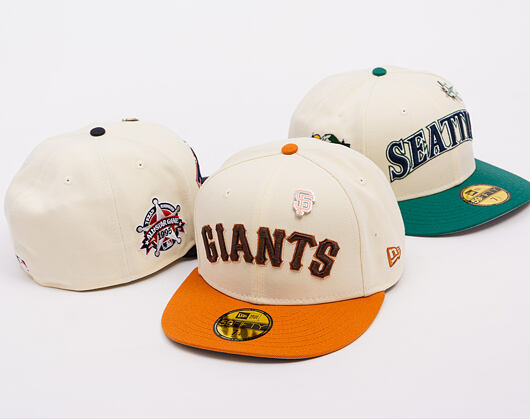 Kšiltovka New Era - MLB 1984 ASG Pin Pre-Curved 59FIFTY - SF Giants - Cream / Brown