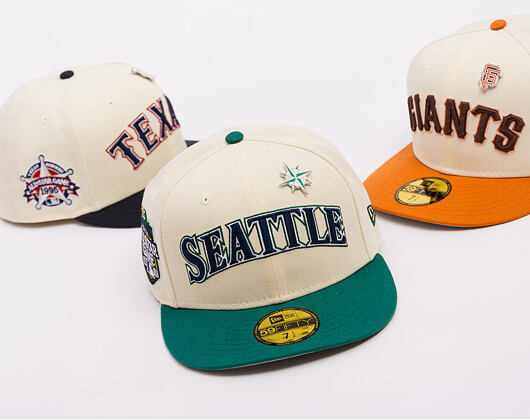Kšiltovka New Era - MLB 2023 ASG Pin Pre-Curved 59FIFTY - Seattle Mariners - Cream / Emerald