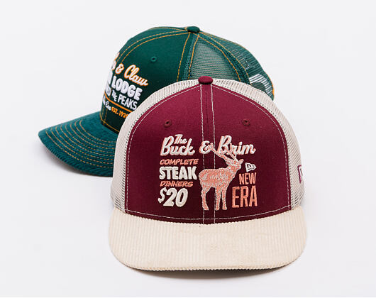 Kšiltovka New Era - Wild Cord 9FIFTY - Burgundy / Stone