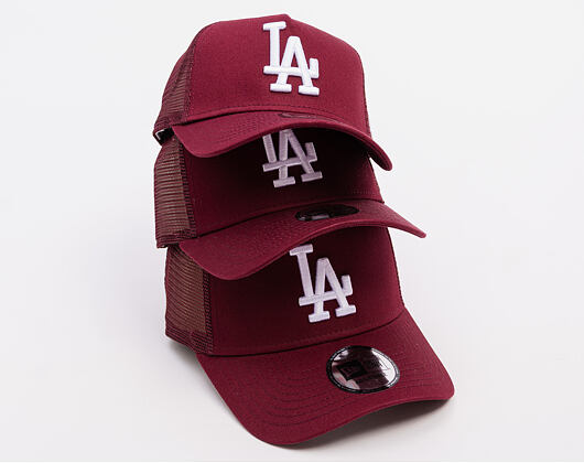 Dětská Kšiltovka New Era - MLB League Essential 9FORTY Trucker - LA Dodgers - Burgundy / White