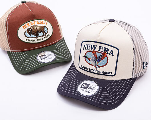 Kšiltovka New Era - Animal Oval Patch 9FORTY Trucker - Navy / Cream