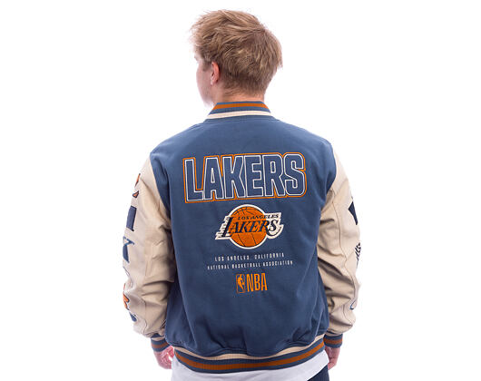 Bunda New Era - NBA Patch Varsity Jacket - LA Lakers - Muted Indigo