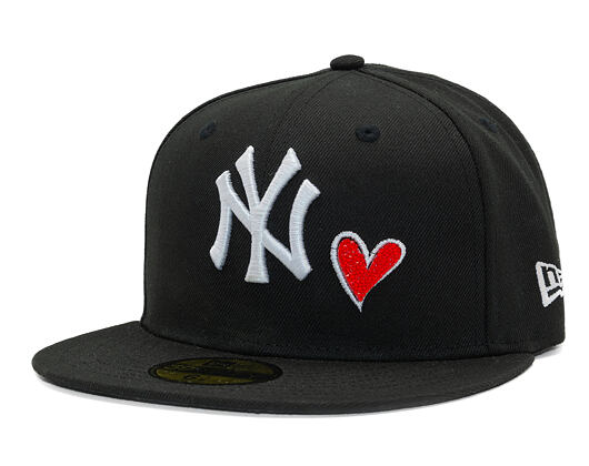 Kšiltovka New Era - MLB Team Heart 59FIFTY - NY Yankees - Black / Scarlet