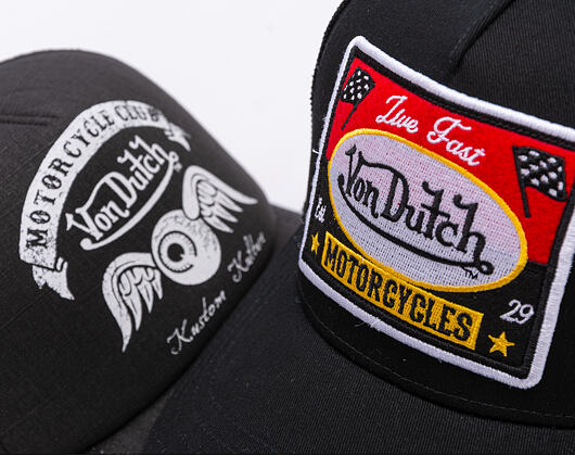 Kšiltovka Von Dutch - Trucker - Live Fast - Black/Black
