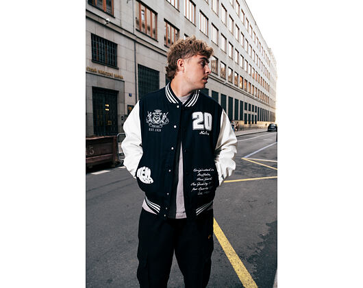 Bunda New Era - Patch Varsity Jacket - Black