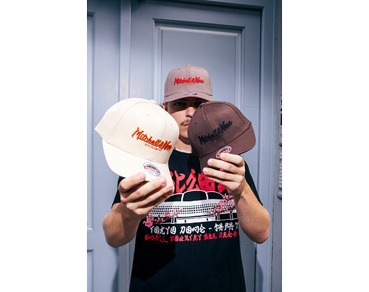 Kšiltovka Mitchell & Ness - Pinscript Classic Red - Own Brand - Grey/Orange