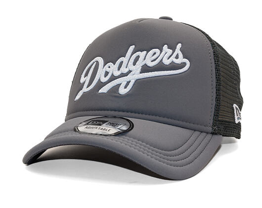 Kšiltovka New Era - MLB Foam Script 9FORTY Trucker - LA Dodgers - Graphite