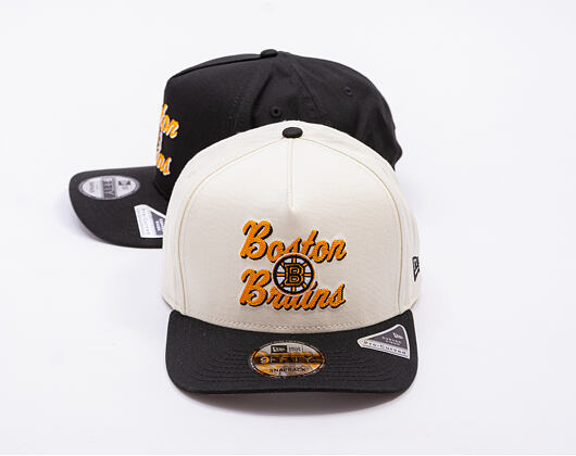 Kšiltovka New Era - NHL Chainstitch 9FIFTY A-Frame - Boston Bruins - Chrome White