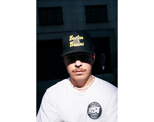 Kšiltovka New Era - NHL Chainstitch 9FIFTY A-Frame - Boston Bruins - Black