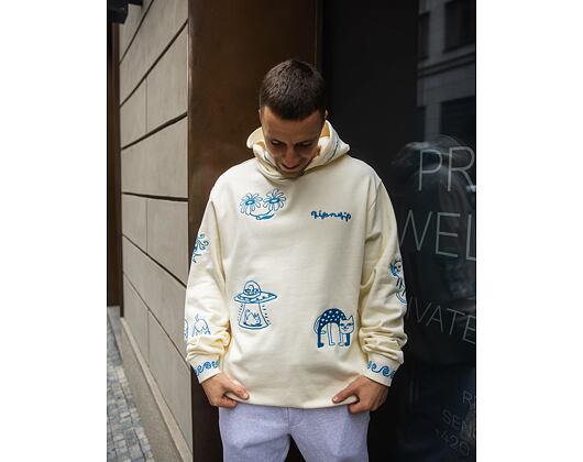 Mikina Rip N Dip - Blonded Hoodie - Off White