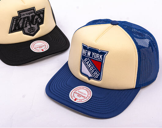 Kšiltovka Mitchell & Ness - NHL Vintage Block Trucker - New York Rangers - Cream