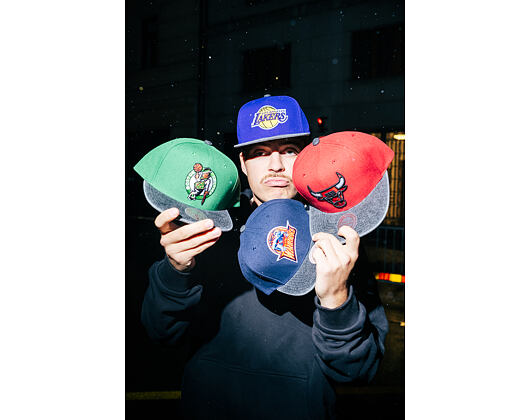 Kšiltovka Mitchell & Ness - NBA Denim Patchwork - Chicago Bulls - Red