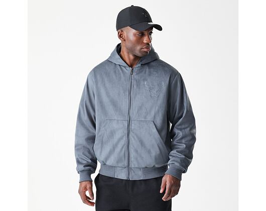 Bunda New Era - NBA Suede Hooded Jacket - Chicago Bulls - Grape