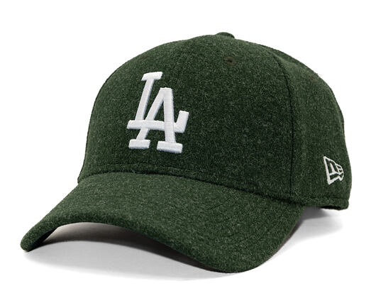 Kšiltovka New Era - MLB Melton Wool 9FORTY - LA Dodgers - Dark Green / White