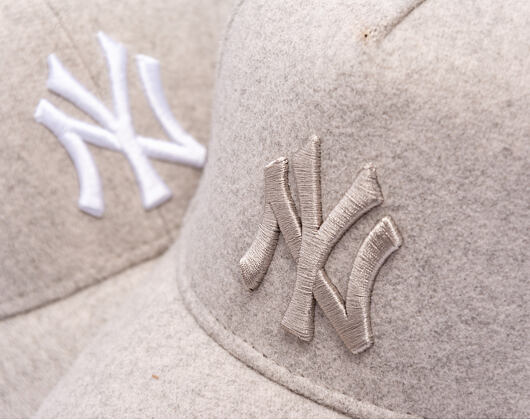 Kšiltovka New Era - MLB Melton Wool 9FORTY A-Frame - NY Yankees - Stone