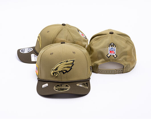 Kšiltovka New Era - NFL25 "Salute to Service" - 9SEVENTY Stretch-Snap - Philadelphia Eagles