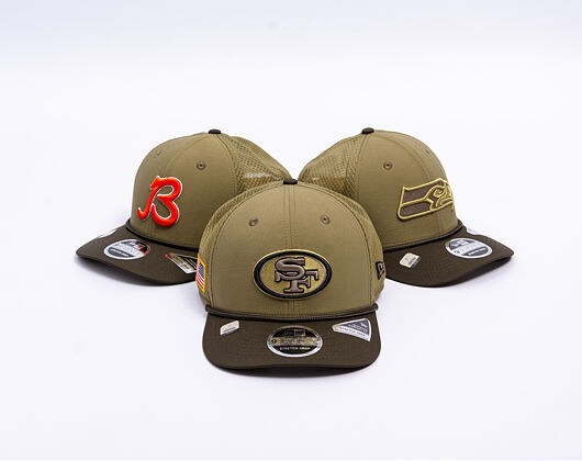 Kšiltovka New Era - NFL25 "Salute to Service" - 9SEVENTY Stretch-Snap - San Francisco 49ers
