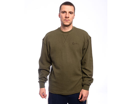 Triko S Dlouhým Rukávem Karl Kani - Signature Boxy Waffle Longsleeve - Green