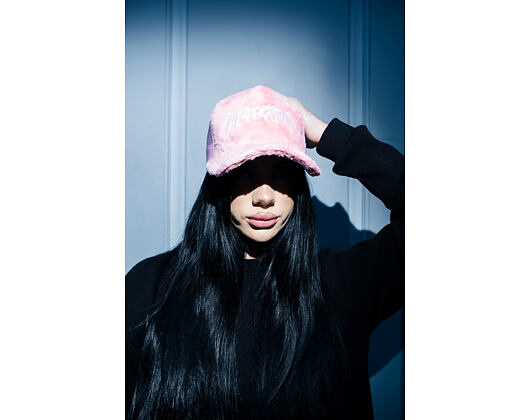 Kšiltovka Reflection Luxury Fuzzy Trucker - Coral Pink / White