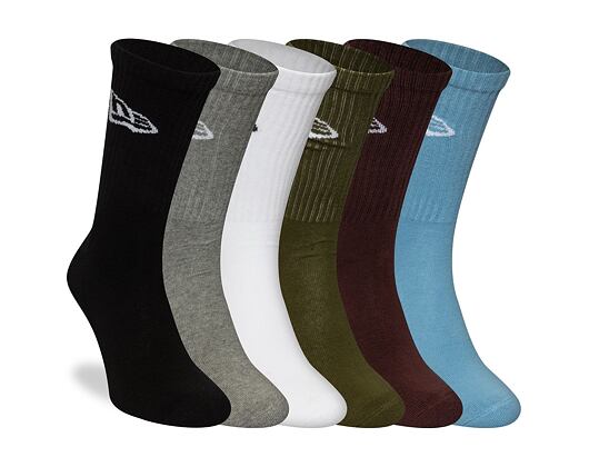 Ponožky New Era - Flag Crew Socks 6pk - Multi Color