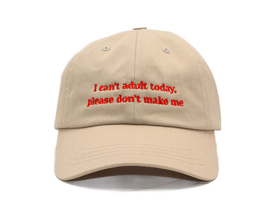 Kšiltovka 8by8 - Dadcap - "I can't adult today" - Tan/Orange