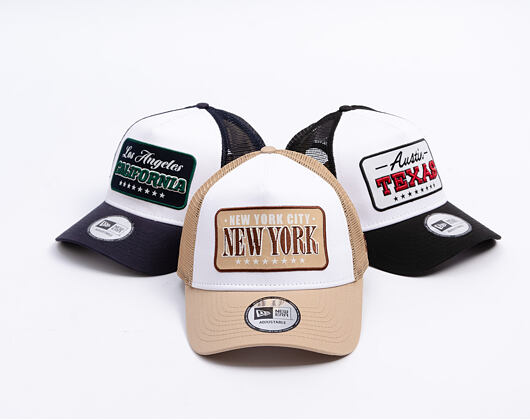 Kšiltovka New Era - Branded Location Patch 9FORTY Trucker - Camel