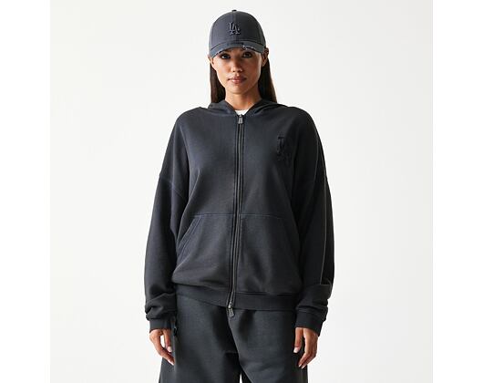 Mikina New Era - MLB Washed Full Zip Hoody - LA Dodgers - Dark Grey