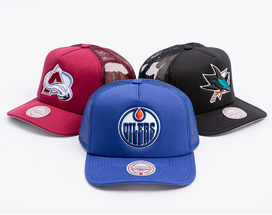 Kšiltovka Mitchell & Ness - Edmonton Oilers - Evergreen Trucker - Blue