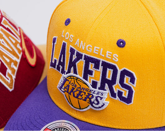 Kšiltovka Mitchell & Ness - NBA Team Arch Snapback - Los Angeles Lakers - Yellow / Purple
