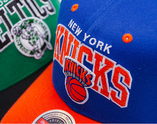 Kšiltovka Mitchell & Ness - NBA Team Arch Snapback - New York Knicks - Blue / Orange