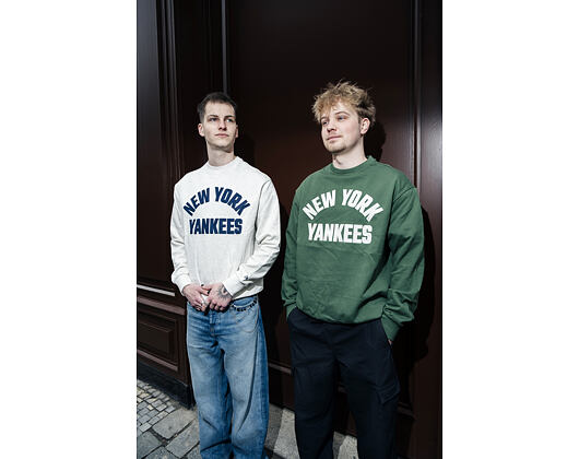 Mikina New Era - MLB Graphic Oversized Crewneck - NY Yankees - Cilantro Green