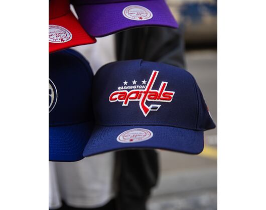 Kšiltovka Mitchell & Ness - Washington Capitals - Double Clutch Pro Snapback - Navy