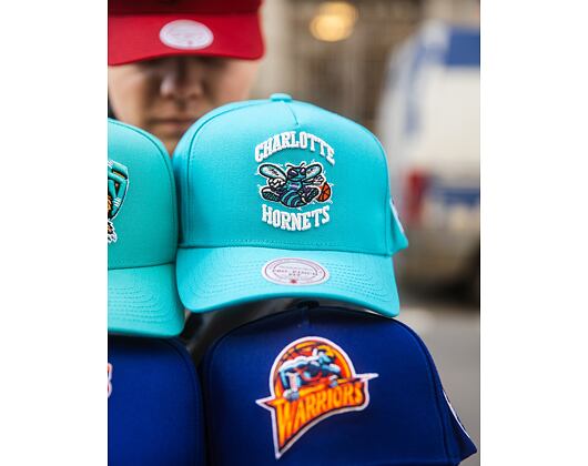 Kšiltovka Mitchell & Ness - Charlotte Hornets - Double Clutch Pro Snapback Hwc - Teal