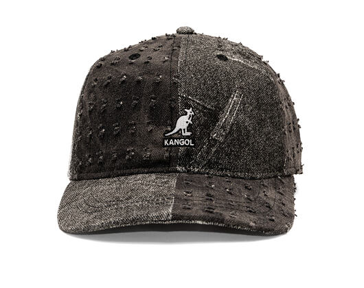 Kšiltovka Kangol - TRENDS PACK - Denim Mashup Baseball - Black Trompe L'Oeil