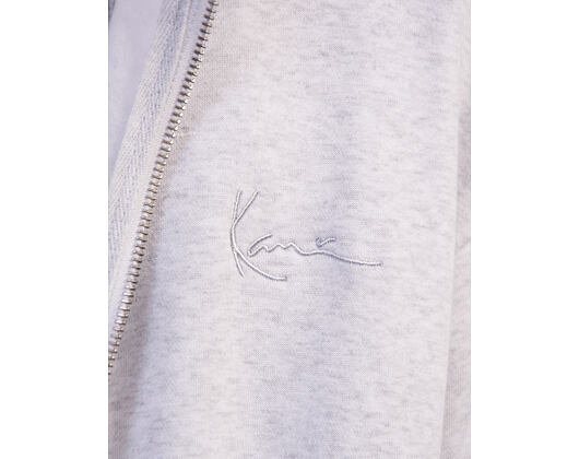 Mikina Karl Kani - Signature Oversized Zip Hoodie - Heather Grey