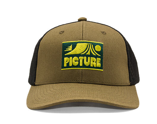Kšiltovka Picture - Zephyr Trucker - Tobacco - Rectangle Patch - Olive